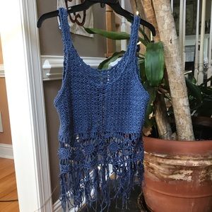 🌵Crochet boho blue top